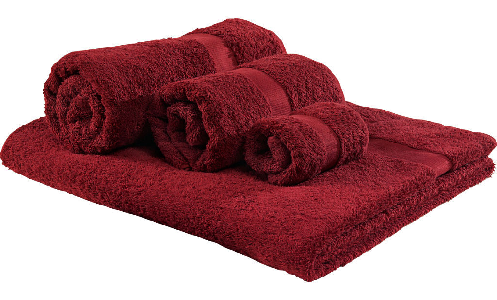 Frottier Handtuch von Cotonea aus Bio-Baumwolle in Bordeaux Rot
