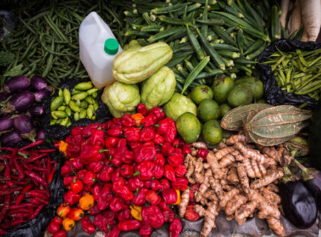 Marktangebot in Kampala Uganda - Nährstoffgehalt dank Bio-Landwirtschaft